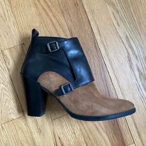 Black and Brown Women's Ankle Boots